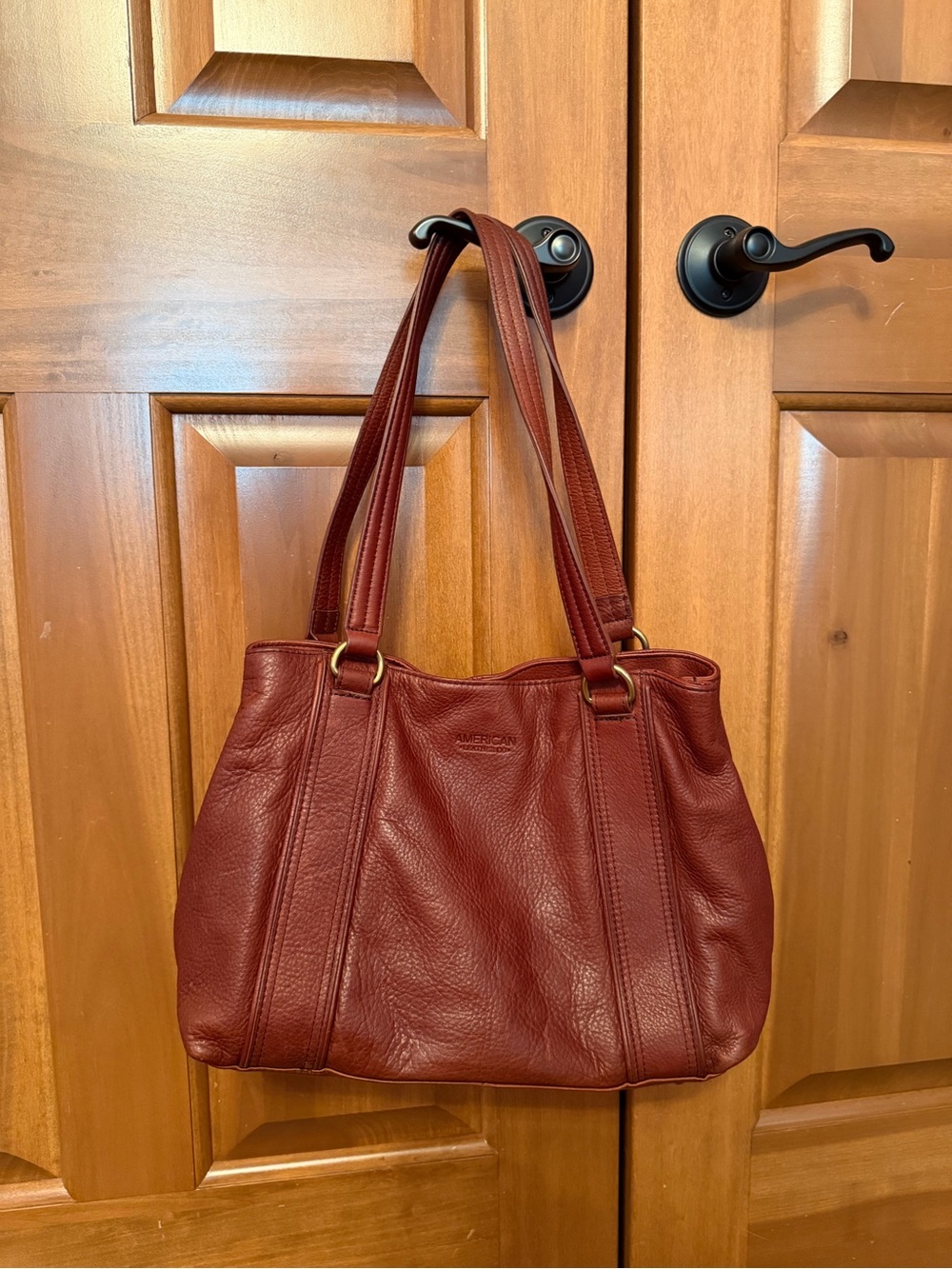 American Leather Co Dark Red Shoulder Bag Purse